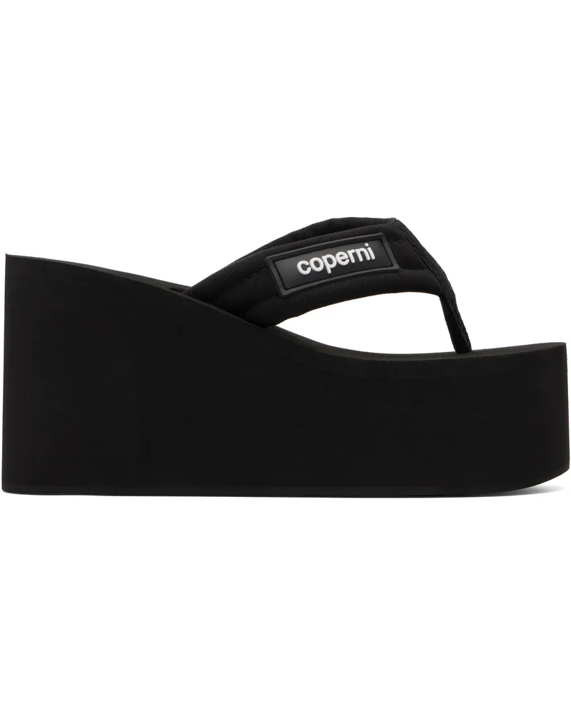 COPERNI Black Branded Wedge Sandals Black