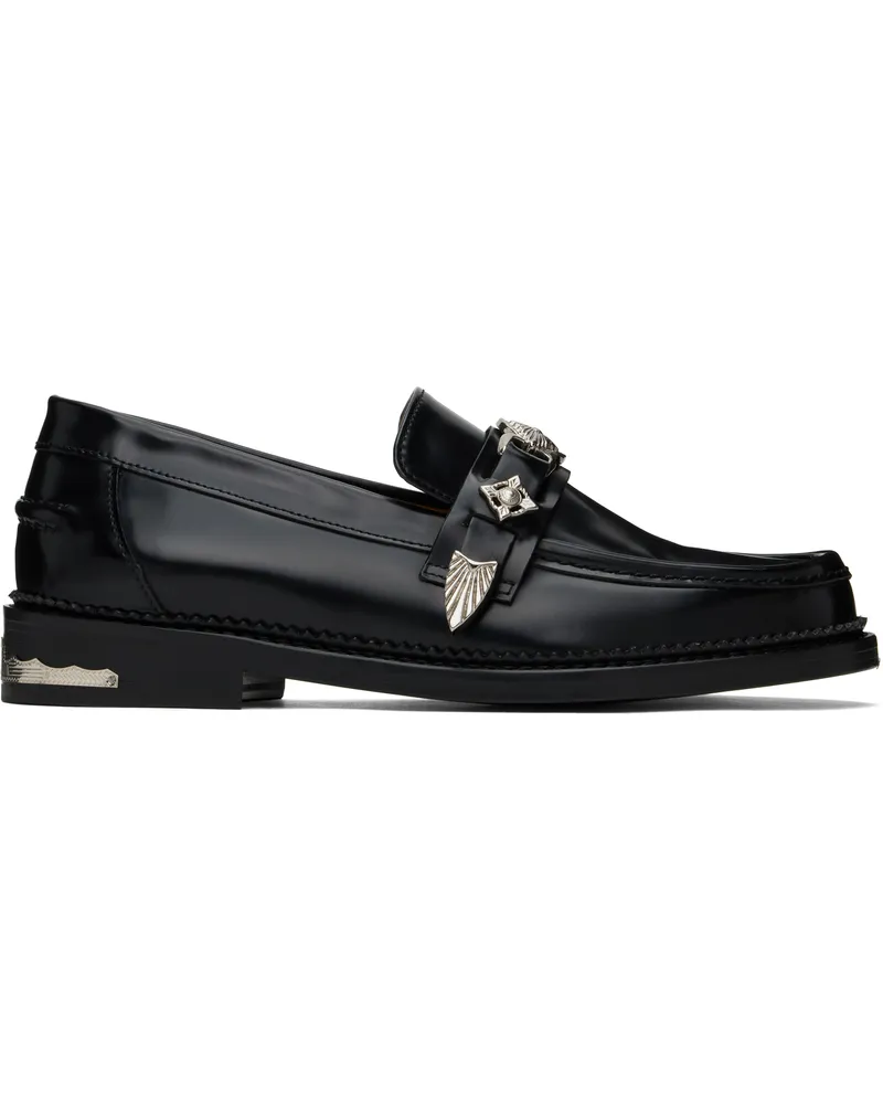 Toga Black Metal Loafers Black
