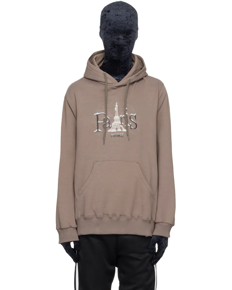 Doublet Gray Snow In Paris Hoodie Grey