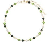 Green & Gold 'The Single Multi Green Freshwater Pearl' Necklace