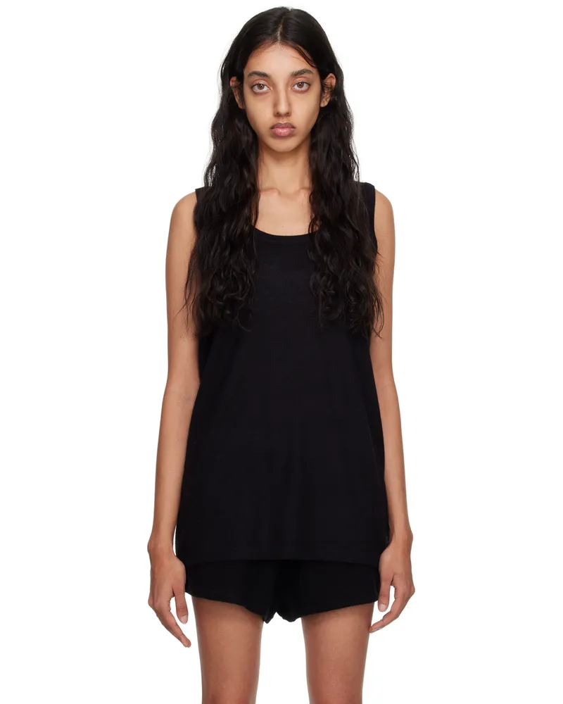 Frenckenberger Black Relaxed Tank Top 7