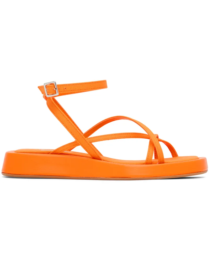 Gia Borghini Orange Rosie 16 Sandals Orange