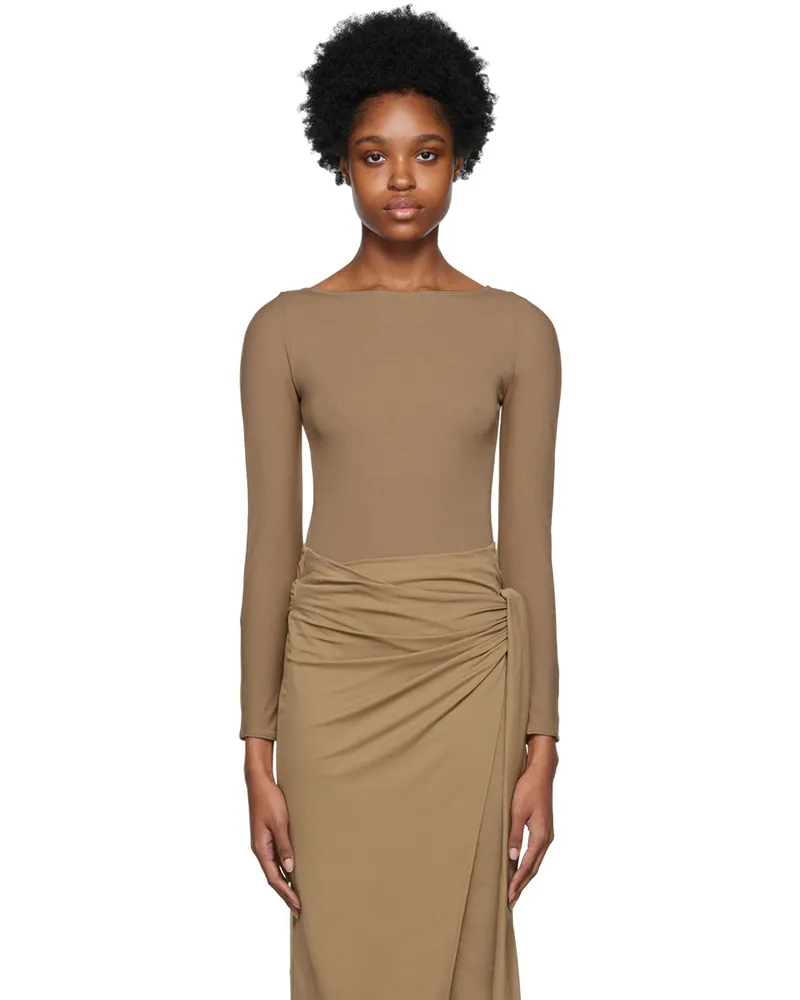Wolford Brown 'The Back-Cut-Out' Bodysuit 4815