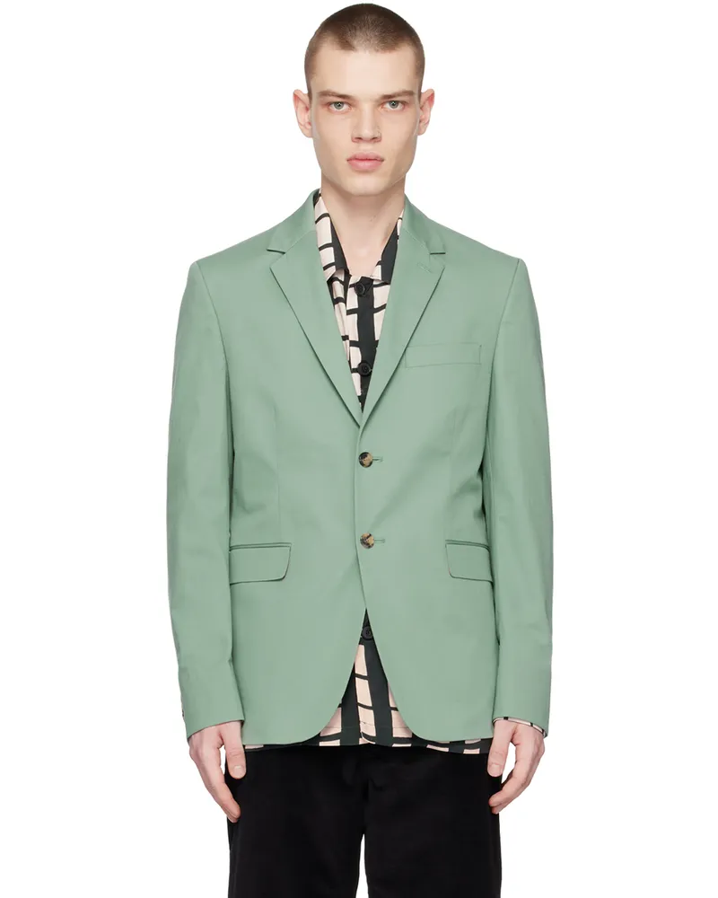 Paul Smith Green Two-Button Blazer Greens