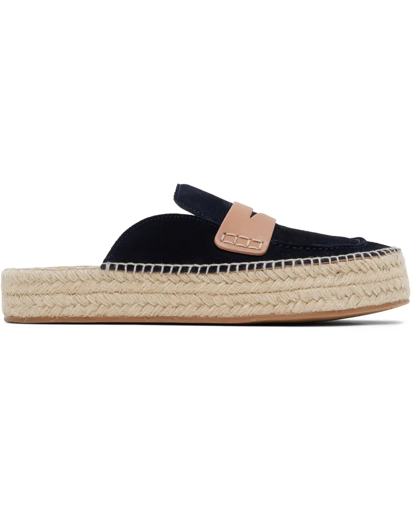 J.W.Anderson Navy Espadrille Loafer Mules 888
