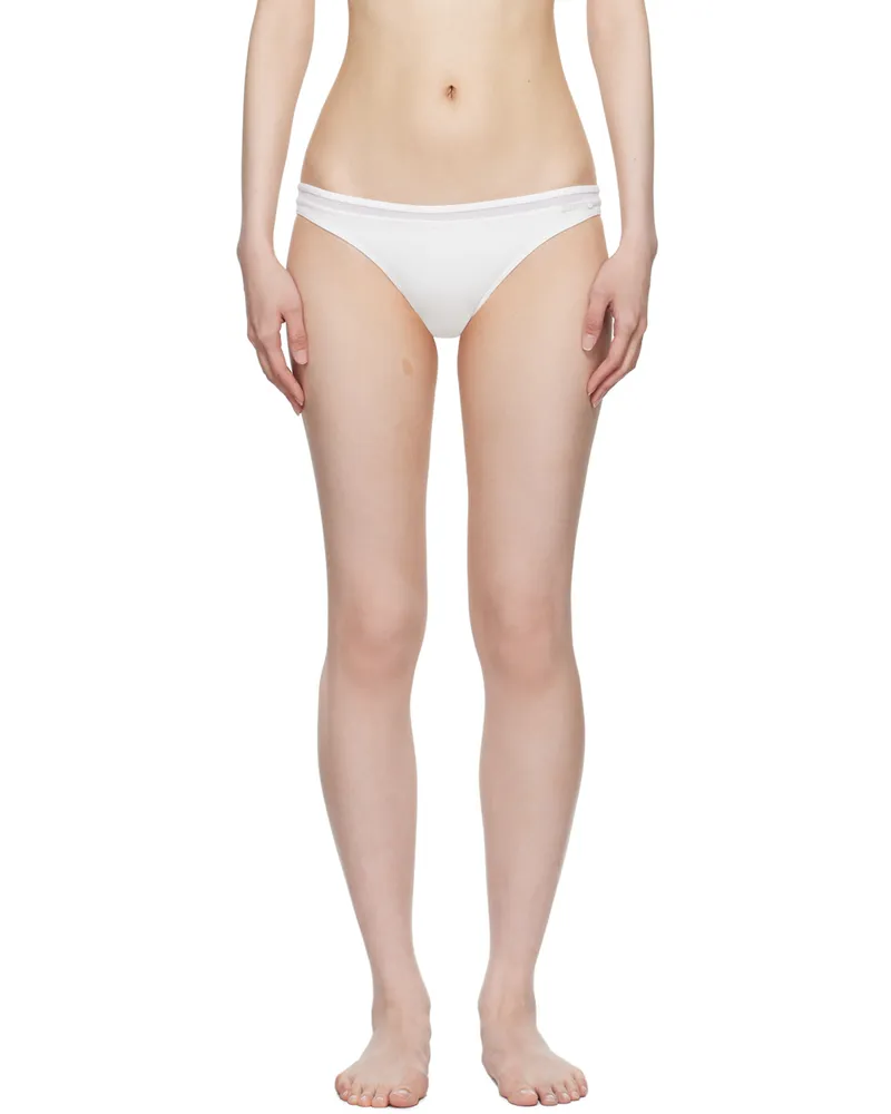 La Perla White Paneled Bikini Bottom 101