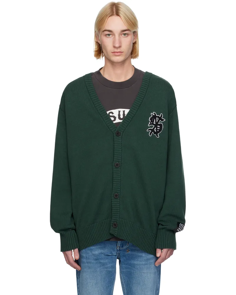 ksubi Green Dug Out Knit Military Cardigan Army