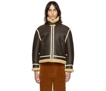 Brown Aviator Leather Jacket