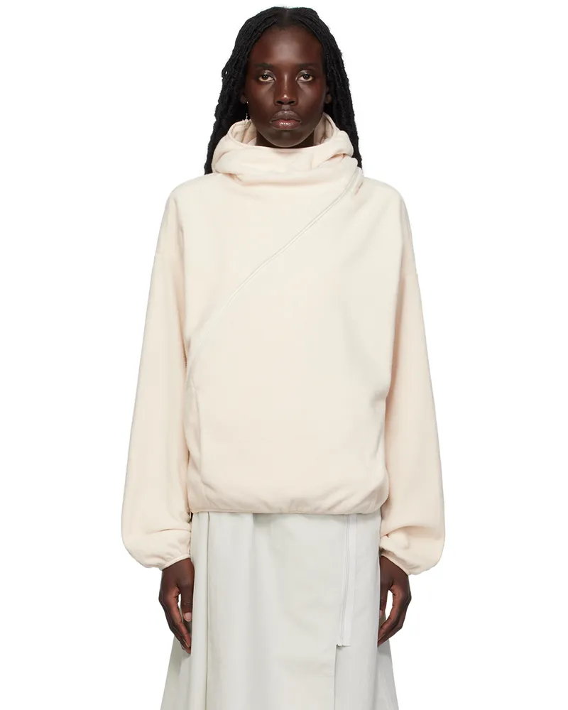 Post Archive Faction SSENSE Exclusive Off-White 4.0+ Center Hoodie Ivory