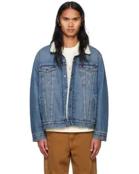 Levi's Blue Type III Sherpa Denim Trucker Jacket Fable