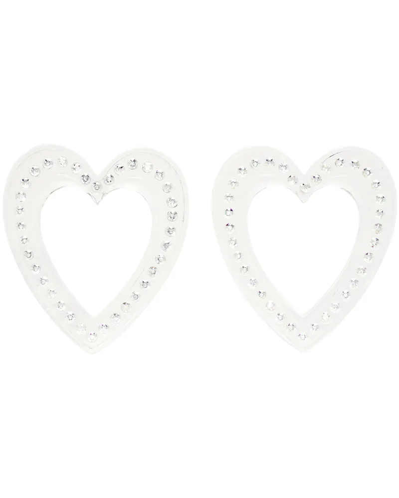 SafSafu Transparent Big Heart Earrings Transparent