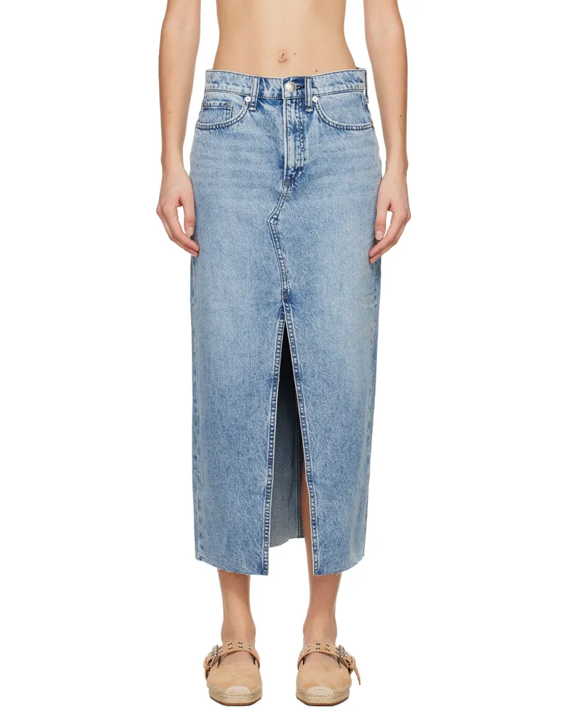 Rag & Bone Blue Clara Maxi Skirt Elle