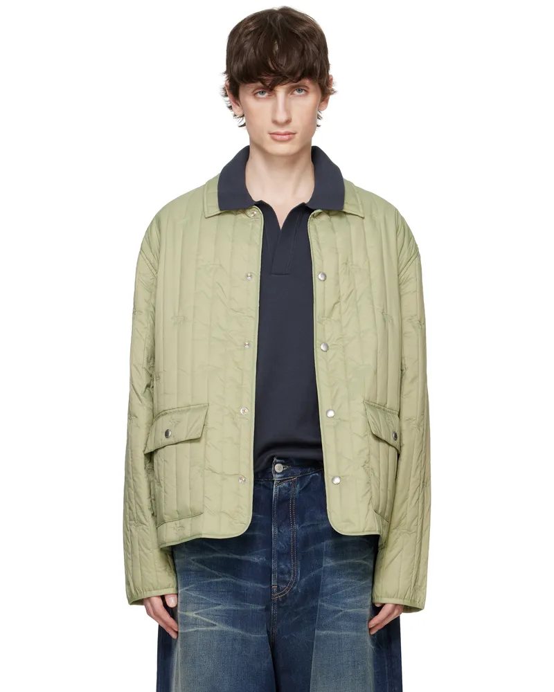 Kitsuné Green Quilted Jacket 0094