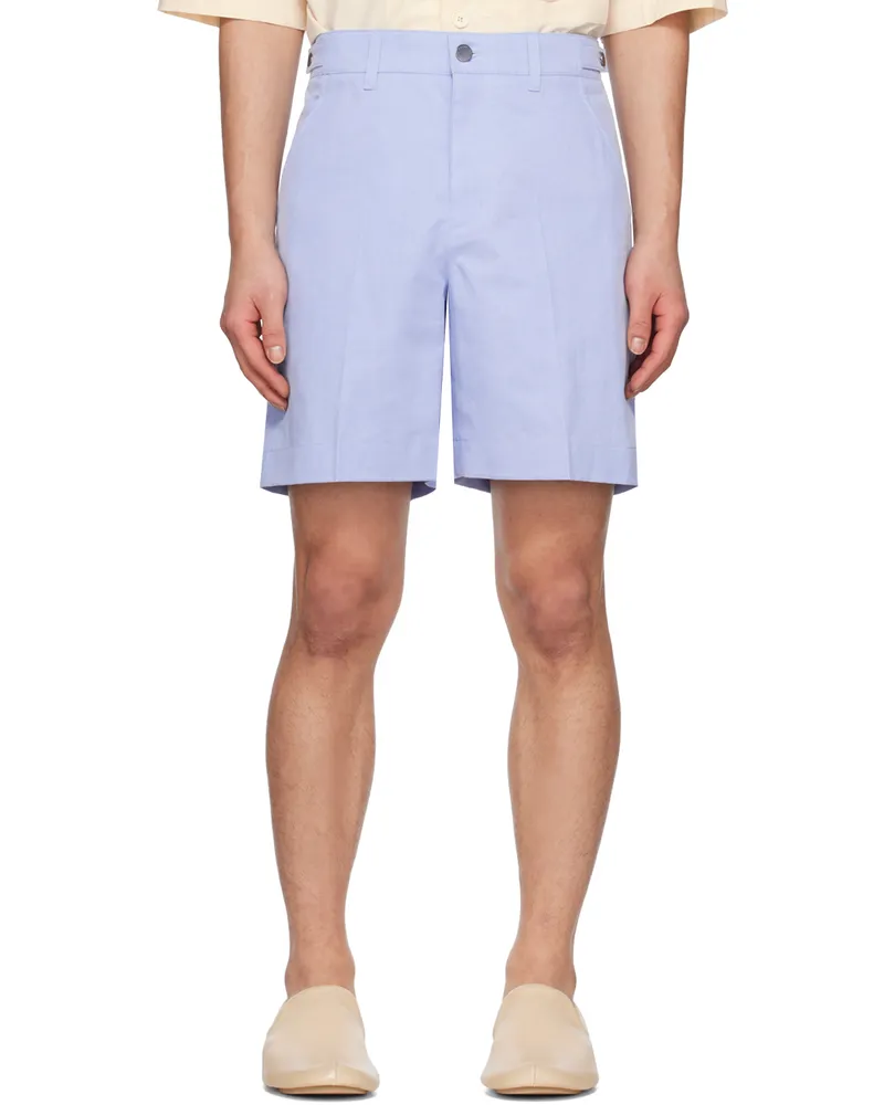 SOLID HOMME Blue Four-Pocket Shorts 407l