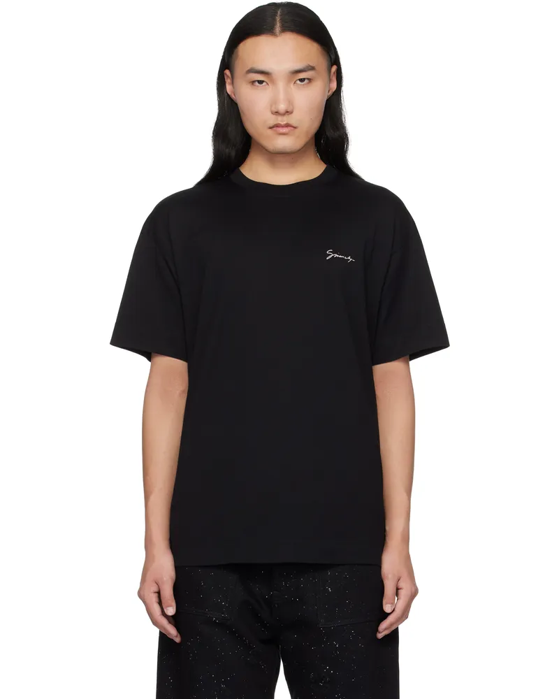 Givenchy Black Hubert Objects Print T-shirt 001-black