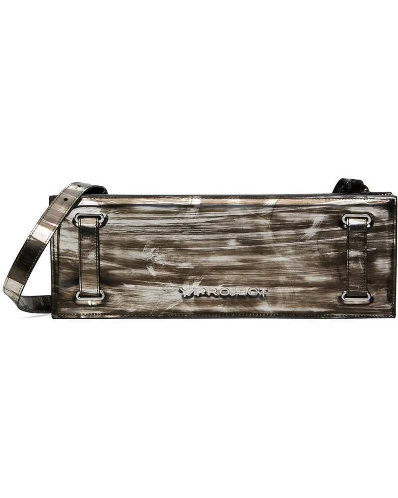 Y/PROJECT Silver & Brown Accordion Bag Oxidated