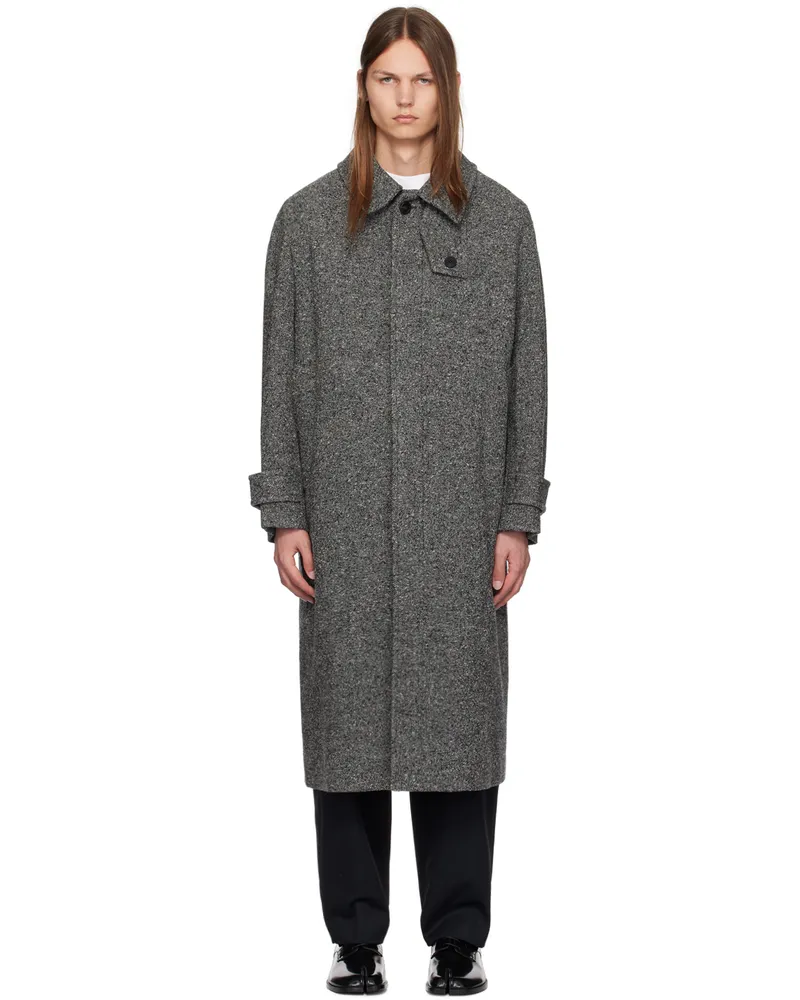 SOLID HOMME Gray Plaque Coat 104g