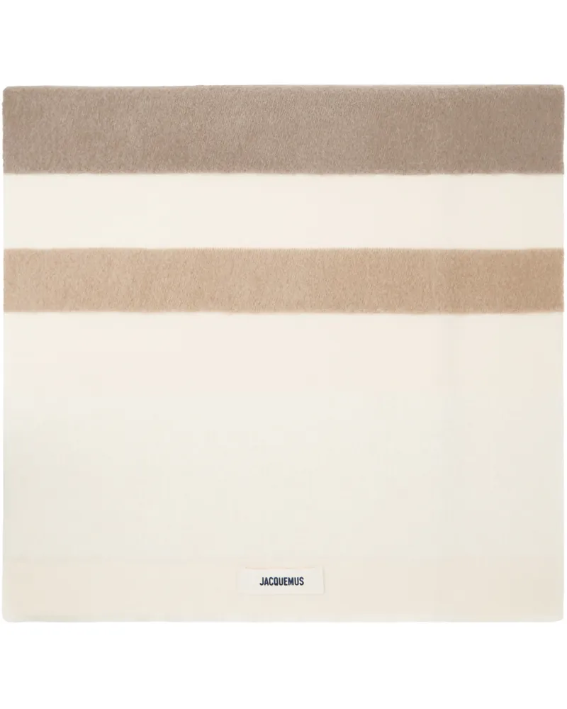 Jacquemus Off-White & Beige 'L'écharpe Arazzo' Scarf 015