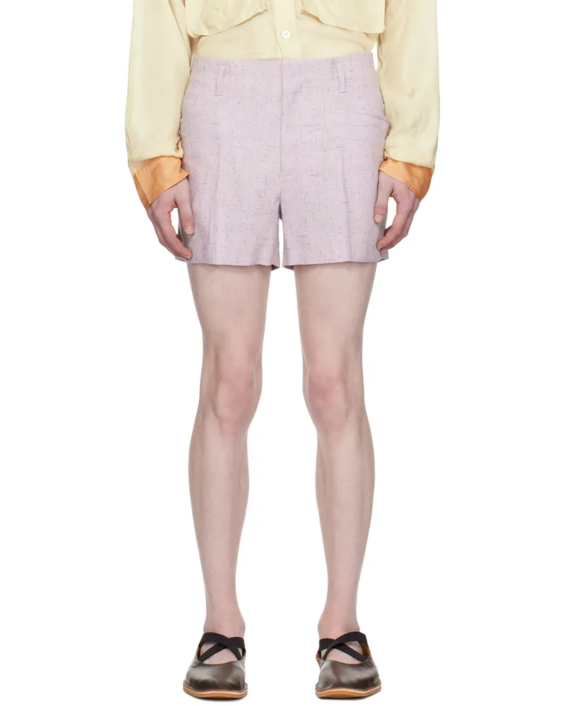 Dries van Noten Purple Creased Shorts 403