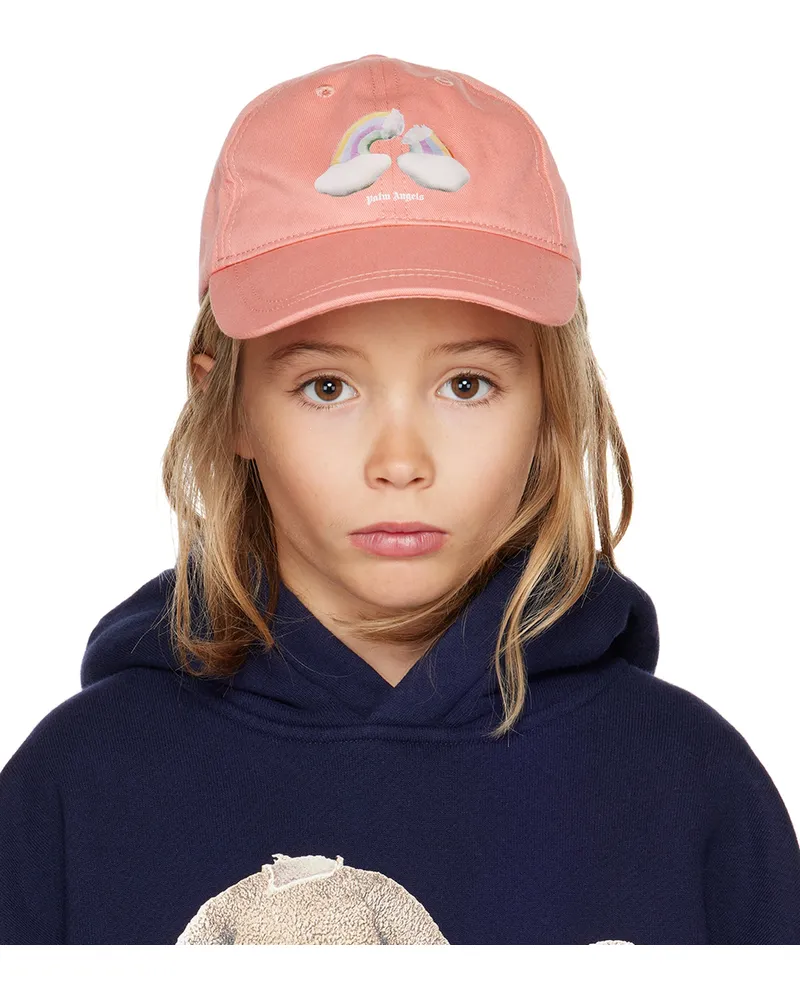 Palm Angels Kids Pink Rainbow Cap Pink