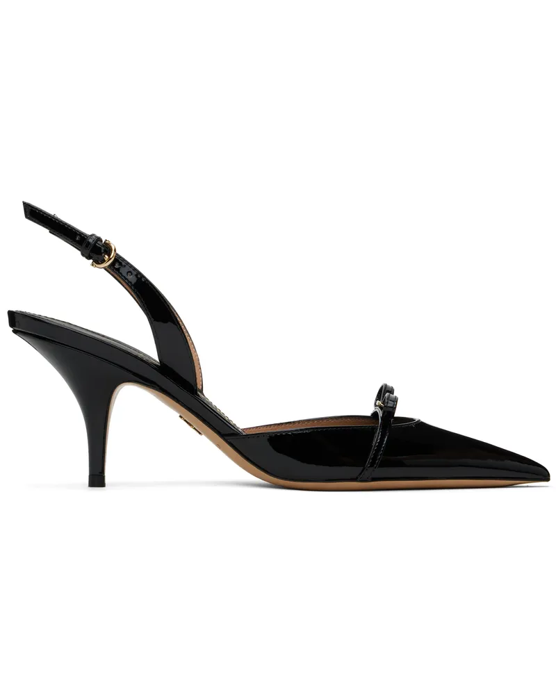 Ferragamo Black Mini Bow Slingback Heels 004