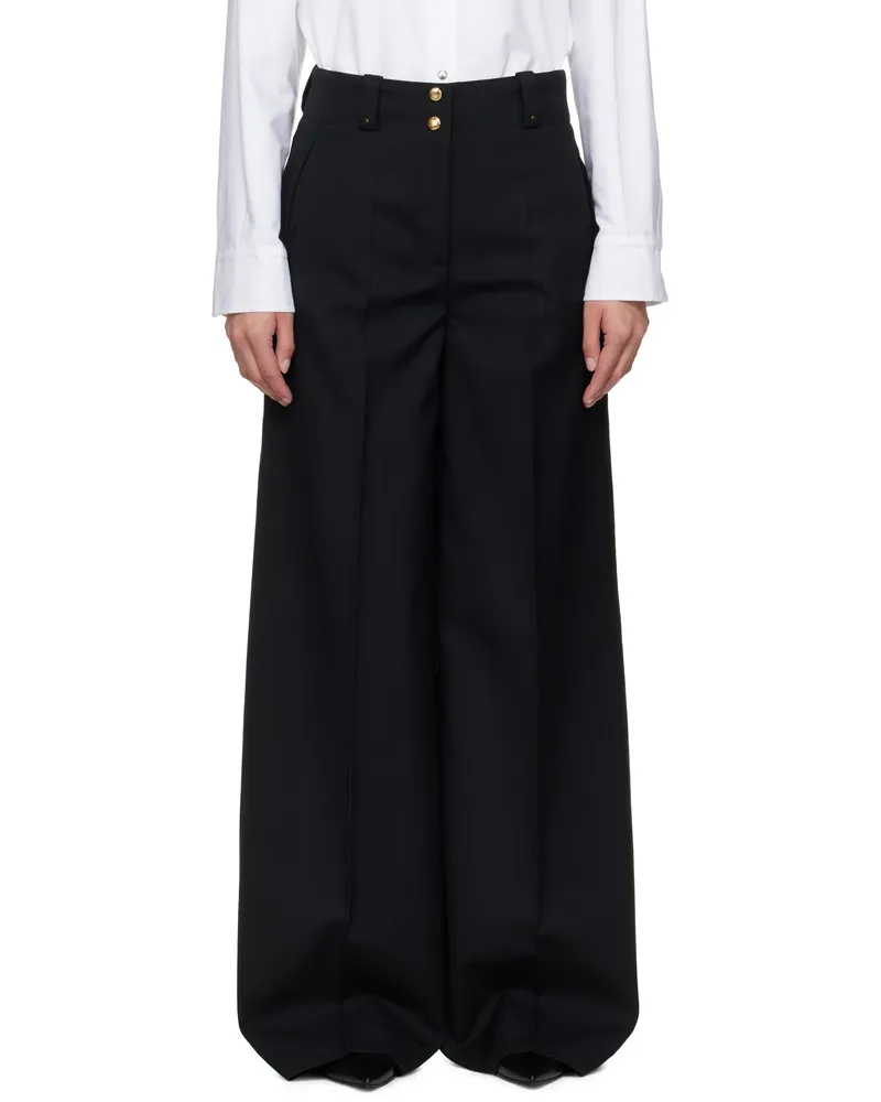 Moncler Black Wool Trousers 999