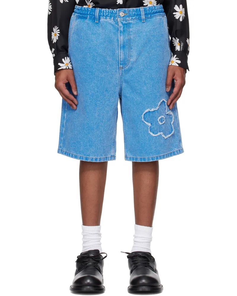 Marni Blue Patch Denim Shorts Pcb44