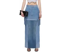 Blue Uma Denim Midi Skirt