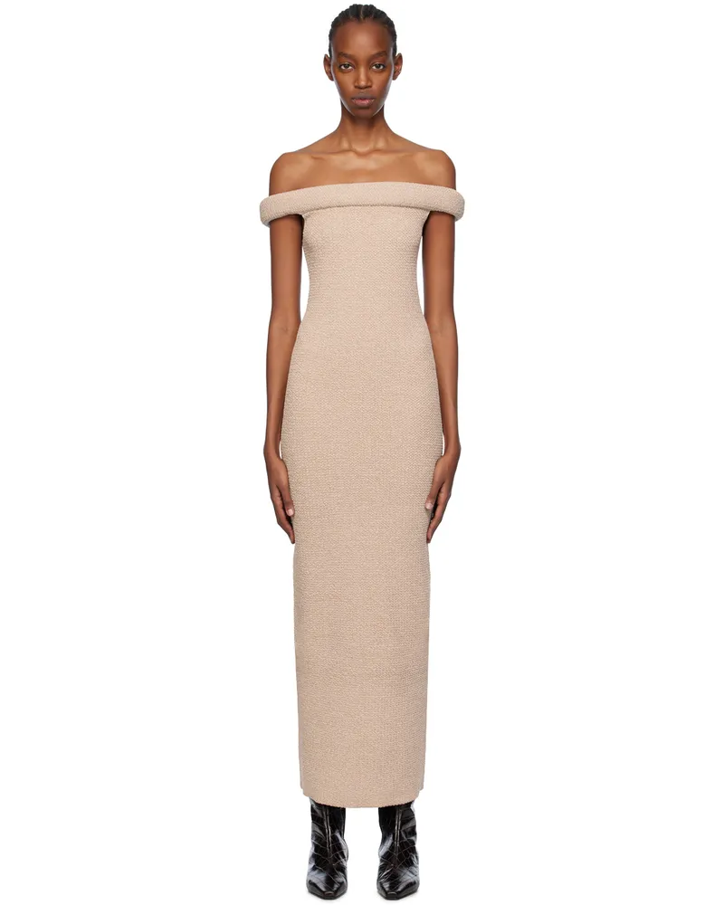 Totême Beige Roll Midi Dress 086