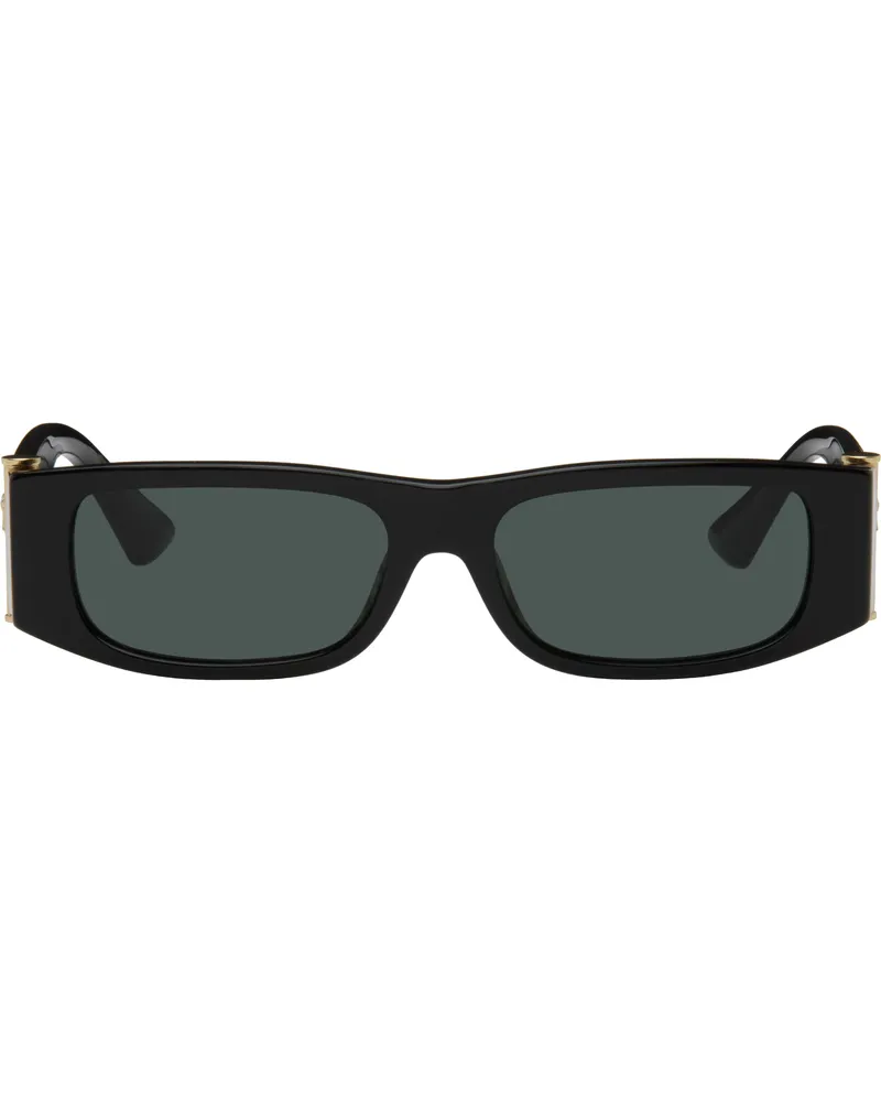 Versace Black Medusa Glam Rectangular Sunglasses Gb1