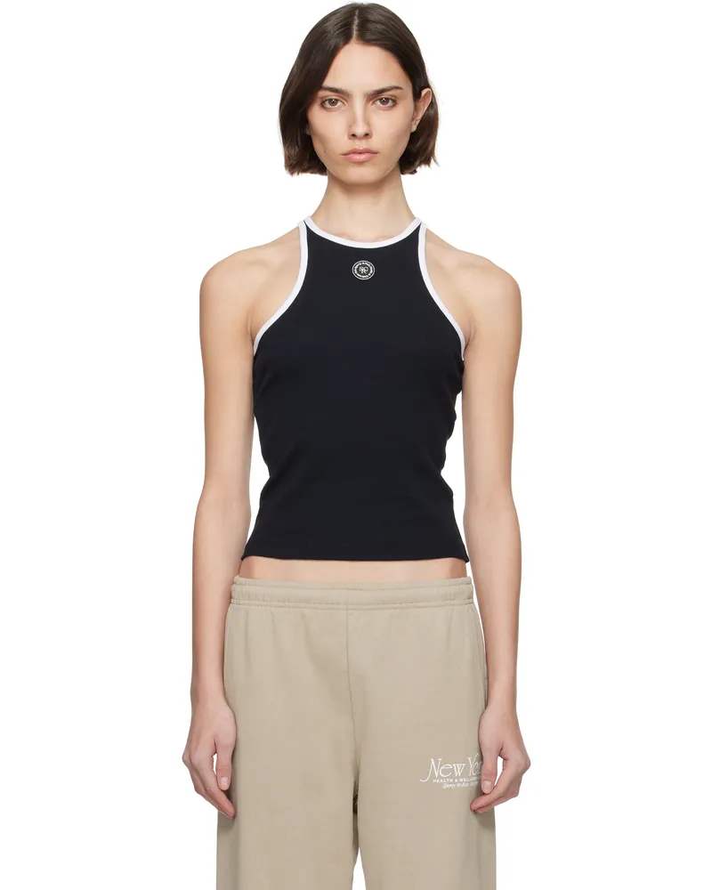 SPORTY & RICH Black SRHWC Ribbed Tank Top 4