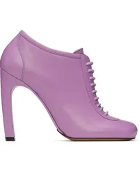 Dries van Noten Purple Lace-Up Low Ankle Heels Lilac