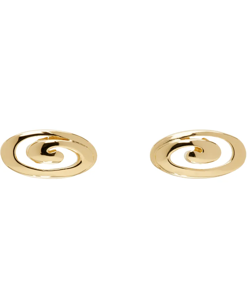 MONDO MONDO Gold Infinity Stud Earrings 18k