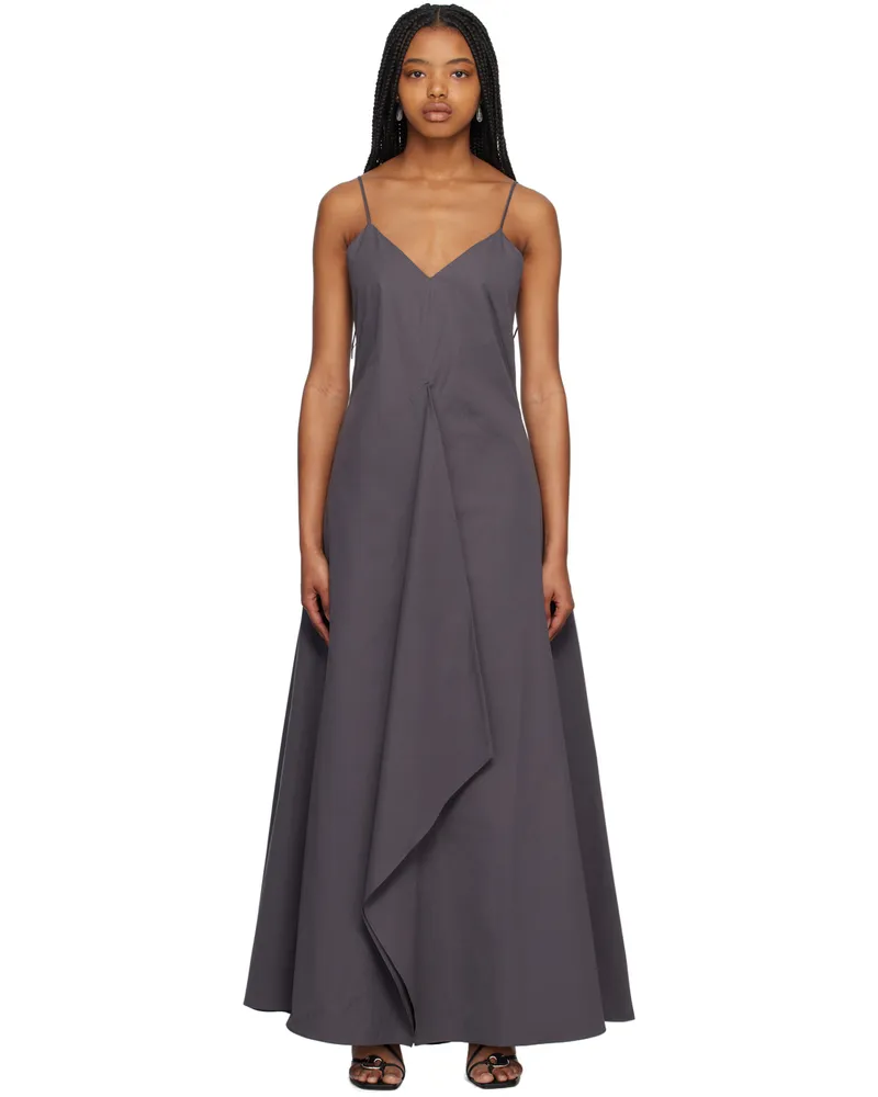 BITE Studios Gray Crisp Midi Dress Forged