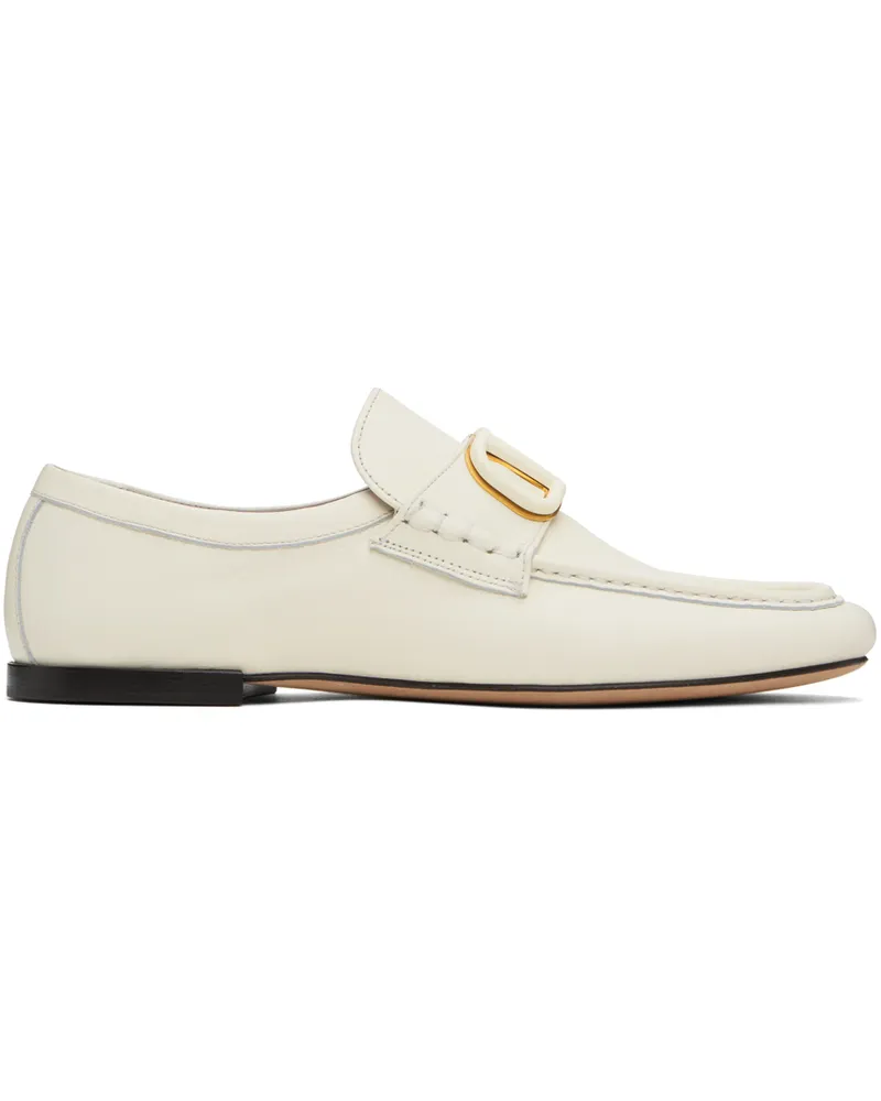 Valentino Garavani White VLogo Signature Loafers Ivory