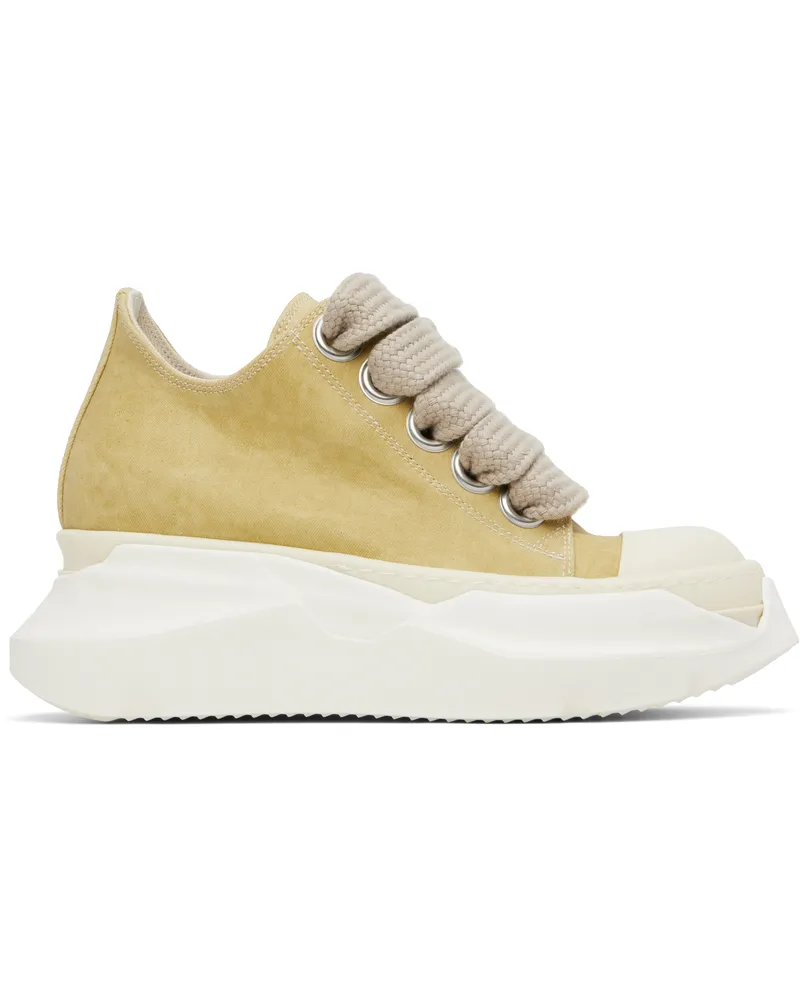 DRKSHDW by Rick Owens Beige Hollywood Jumbo Laces Abstract Low Sneak Sneakers 8111