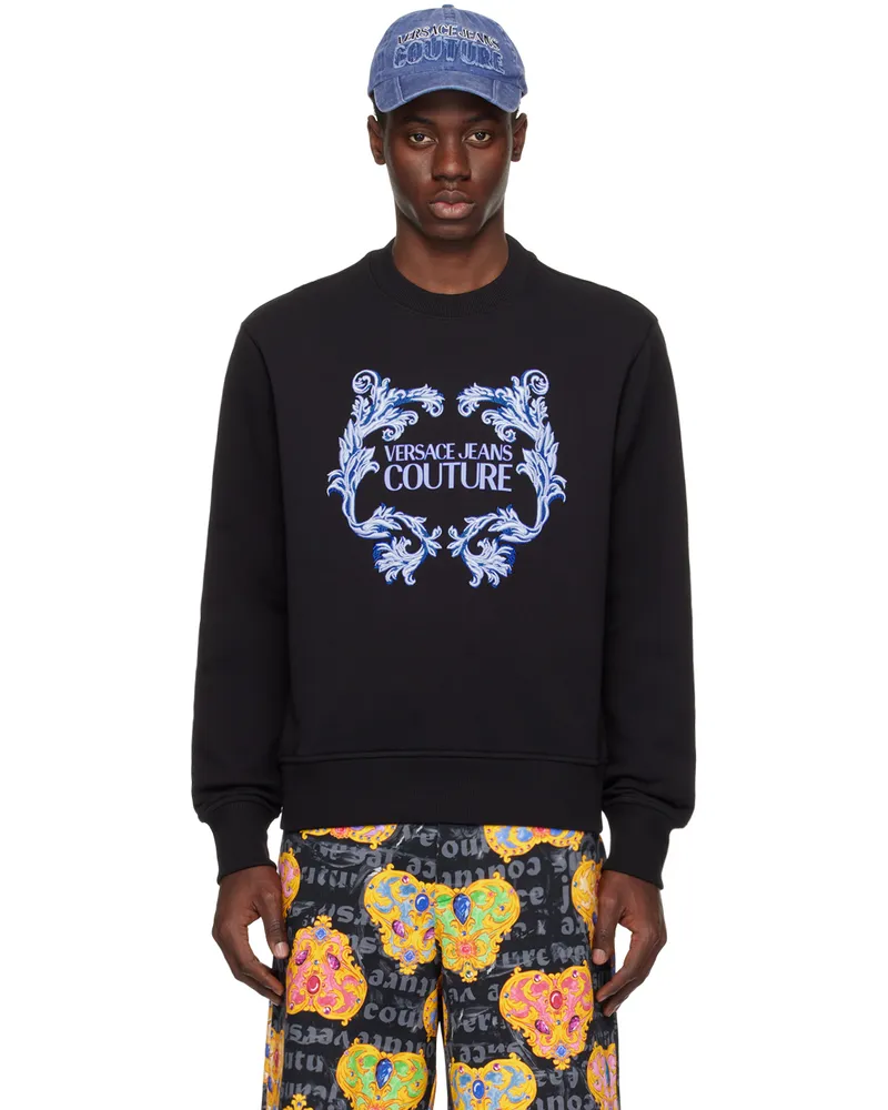 Versace Jeans Black Baroque Sweatshirt E899