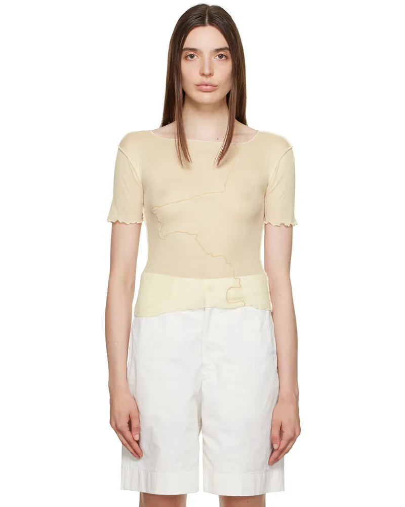Baserange Off-White Gerrymandered T-Shirt Undyed