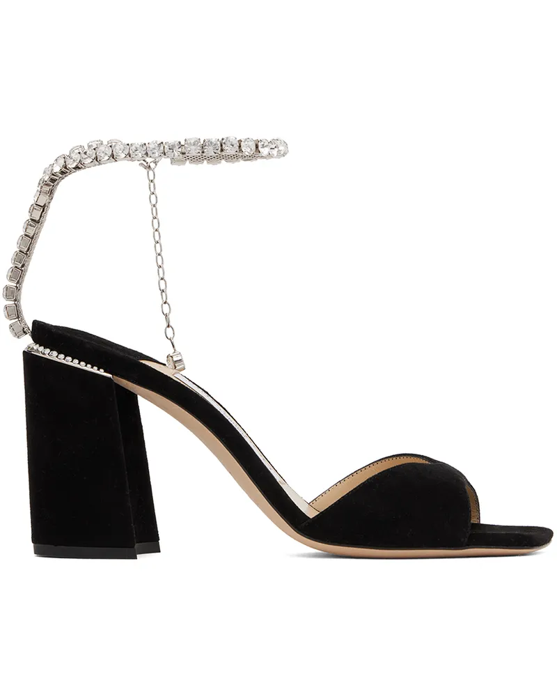 Jimmy Choo Black Saeda Block Heel 85 Heeled Sandals Black