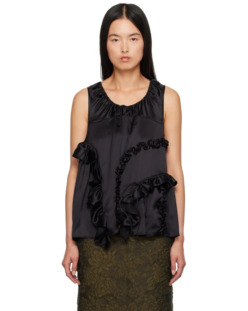 Cecilie Bahnsen Black Orsalina Tank Top Black