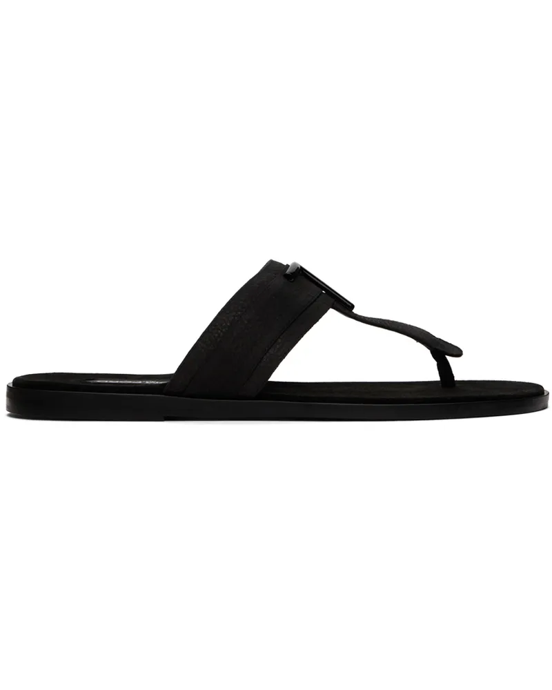 Tom Ford Black Brighton Flip Flops Black