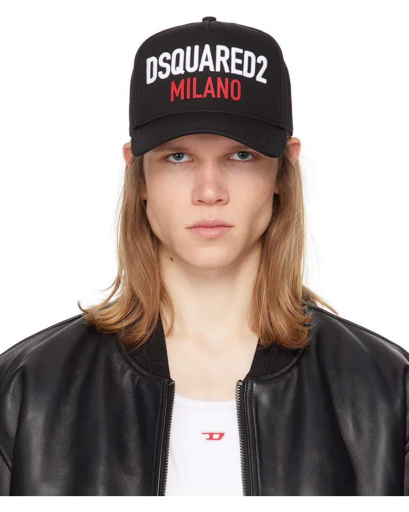 Dsquared2 Black 'Milano' Baseball Cap Nero