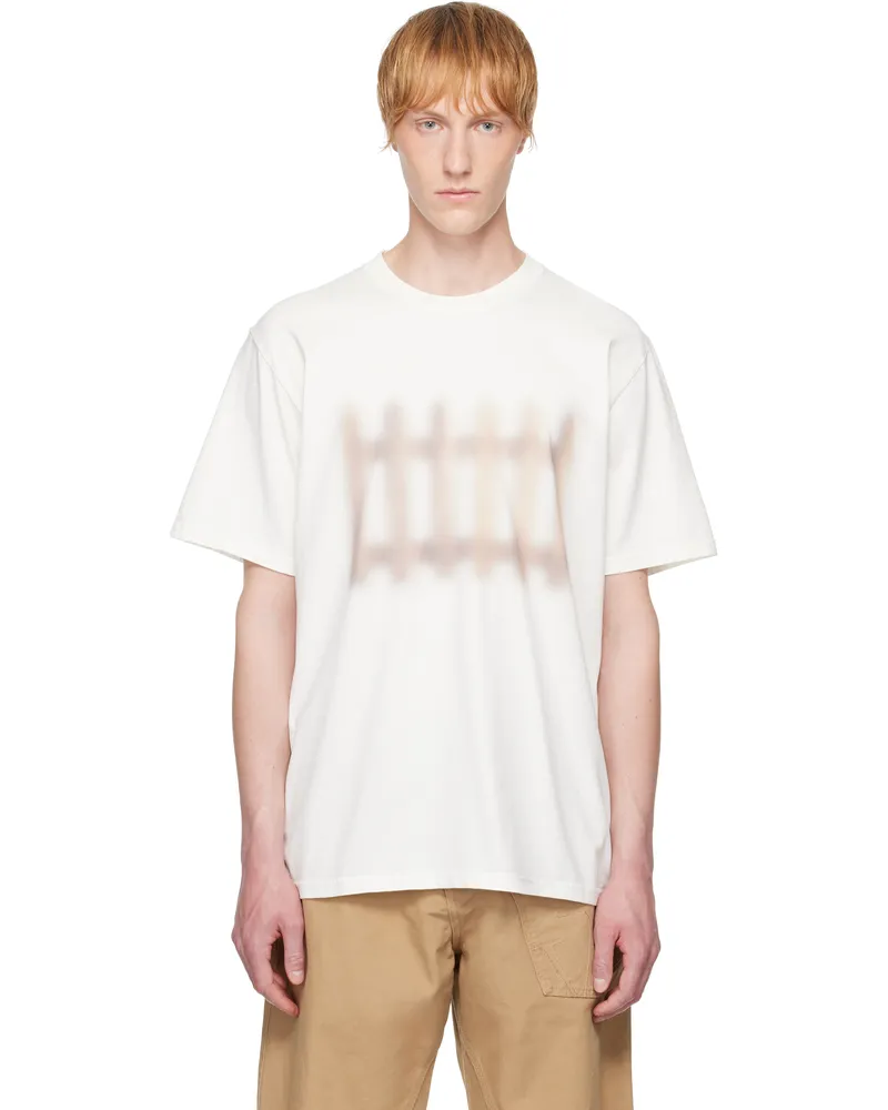 J.W.Anderson Off-White Fence Printed T-shirt Ivory