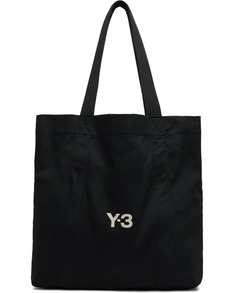 Y-3 Black 'Y-3' Canvas Tote Black