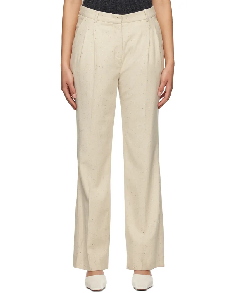 The Garment Beige Taranto Trousers Linen