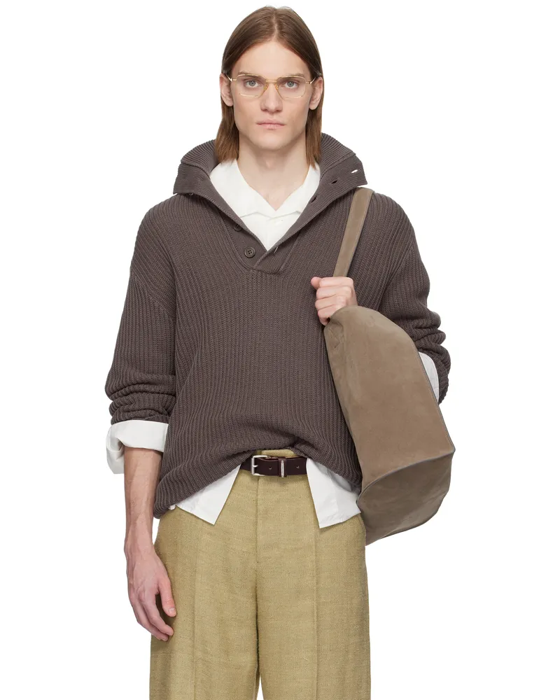 Our Legacy Brown Navigator Polo Wet