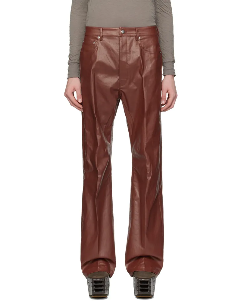 Rick Owens Burgundy Geth Jeans 73