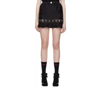 Black Paneled Miniskirt