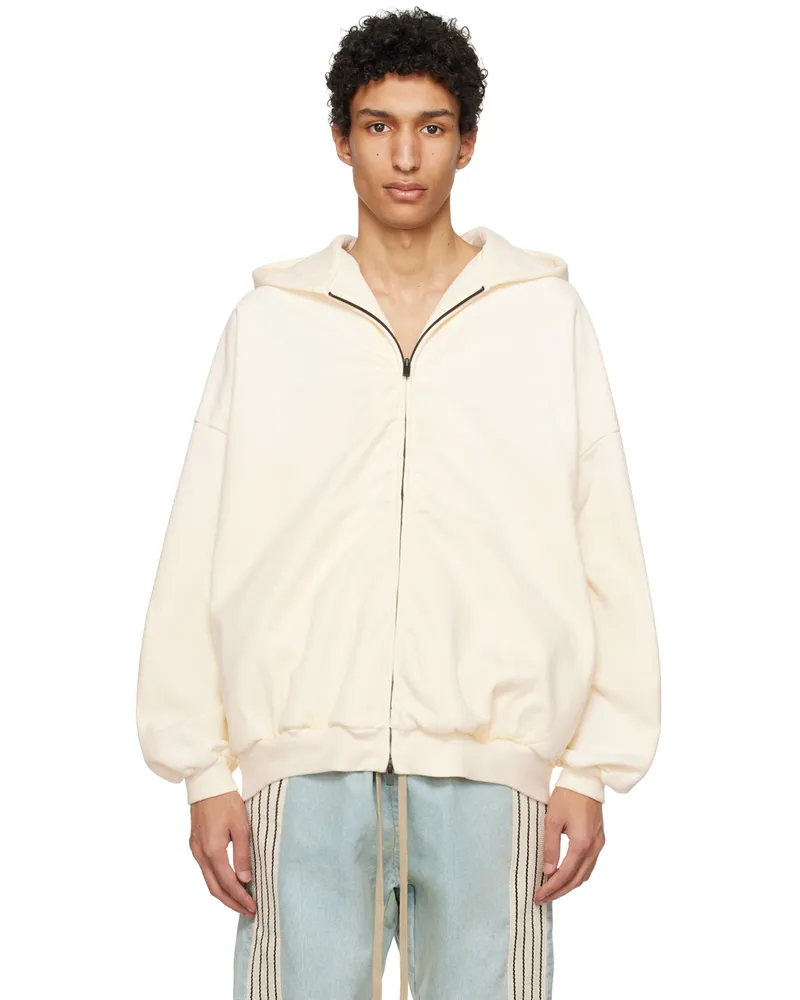 Fear of God Off-White Full Zip Hoodie Cream