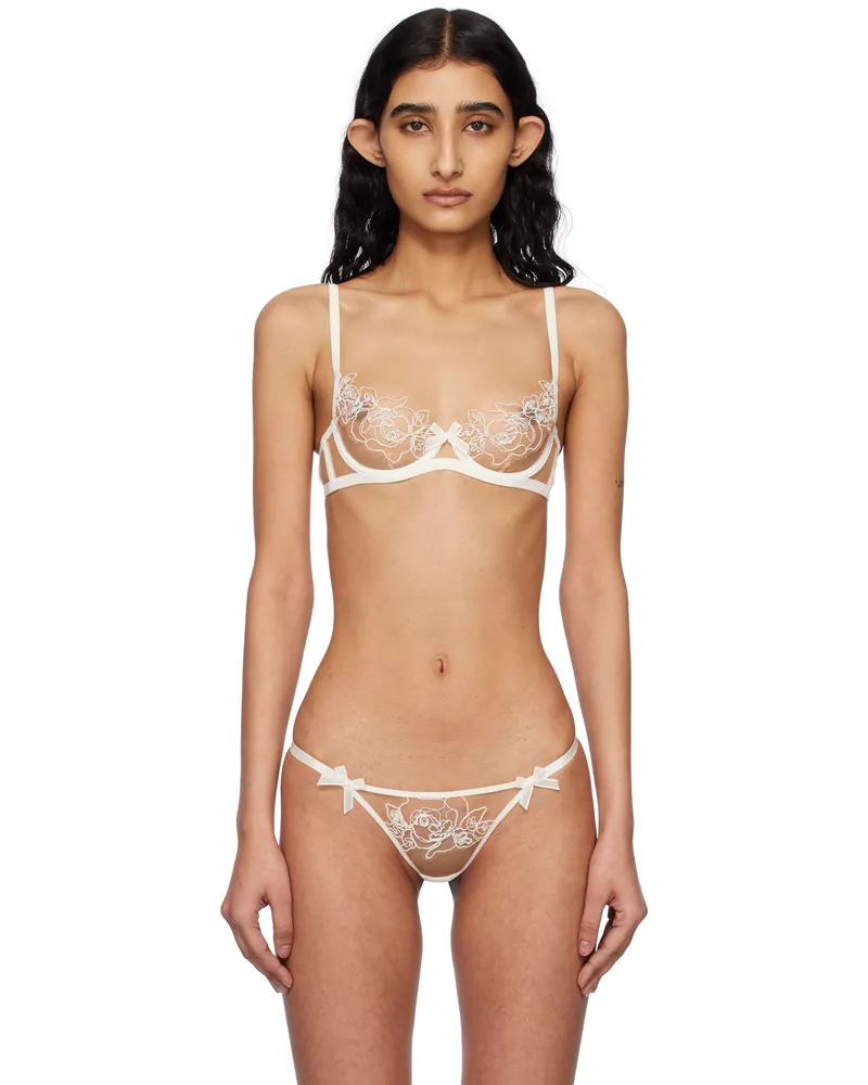 Agent Provocateur Off-White & Beige Lindie Bra 111692